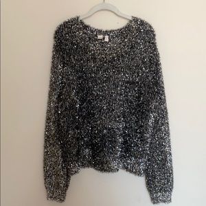 Moth Silver Tinsel Sweater